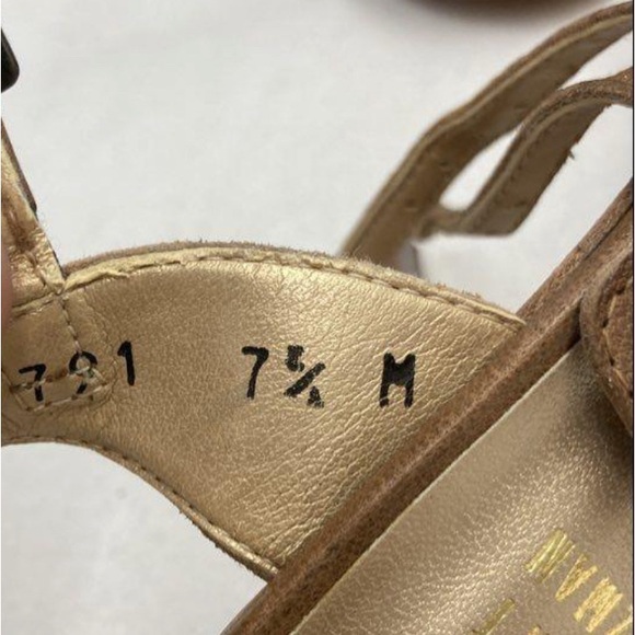 Stuart Weitzman, 7.5, Brown Leather Strappy Gladiator Platform Stilettos, EUC - Picture 4 of 13